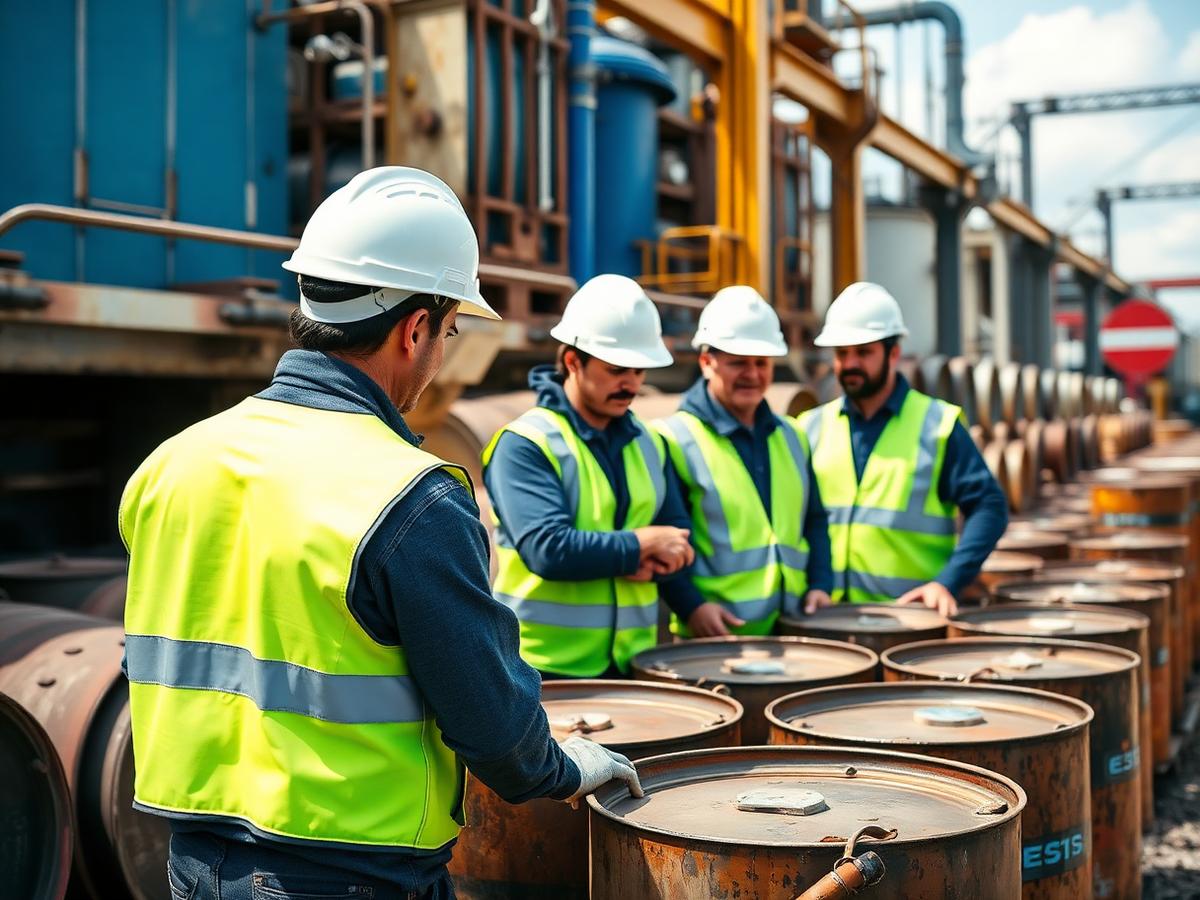 Equipe técnica da Planeta Ambiental em operação
