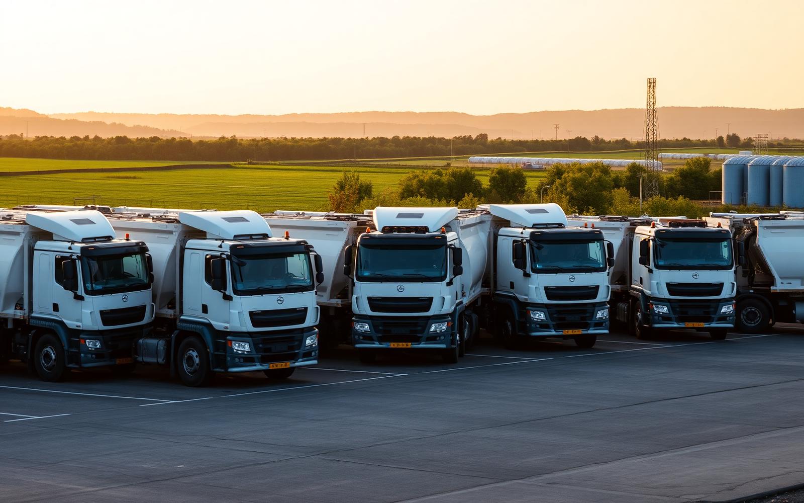 Frota de transporte de resíduos industriais